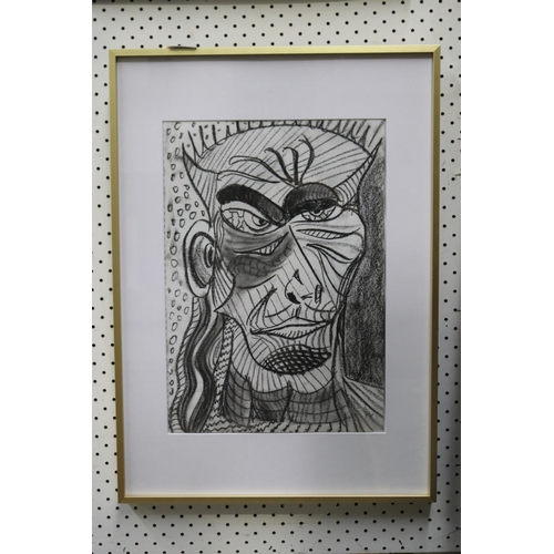 658 - Paul Conrad, portrait, signed lower right, approx 41cm x 29cm