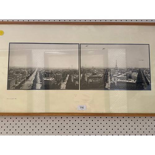 669 - Two printed photos of Canberra and Paris, dated '82 and '83, each image approx 21cm x 31cm (2)