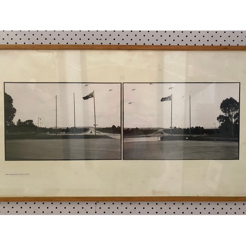 669 - Two printed photos of Canberra and Paris, dated '82 and '83, each image approx 21cm x 31cm (2)