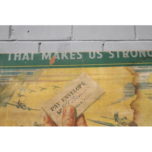 688 - That Makes Us Strong, Join A War Savings Group, Saving is Serving poster, approx 85cm x 74cm