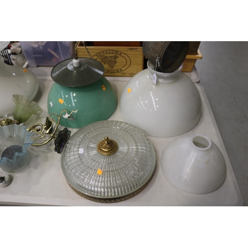 543 - Good assortment of lighting pieces from France, approx 35cm D and smaller