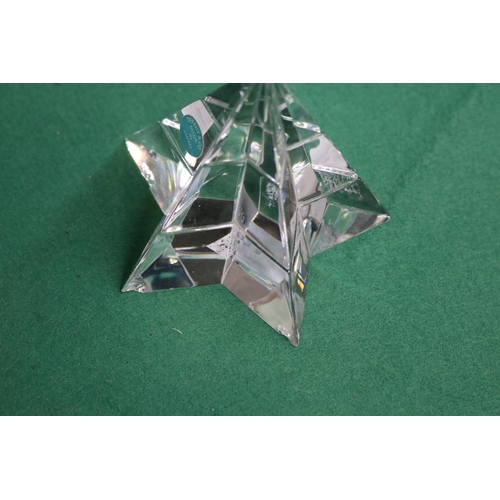 498 - Tiffany and Co crystal paperweight, chips, approx 8cm H x 9cm W