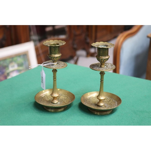 506 - Pair of candlesticks (2), each approx 16cm H