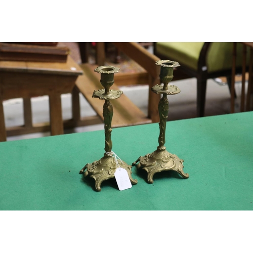 518 - Pair of candlesticks (2), each approx 24cm H