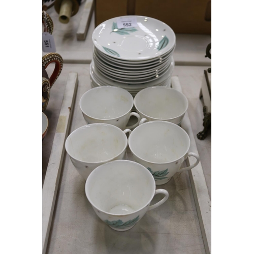 552 - Part Shelley cups & saucers