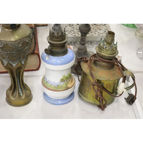 563 - Lamps & parts, approx  46cm H and shorter