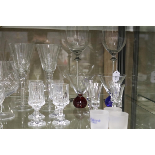 619 - Assortment of glass ware to include Royal Selangor Pewter etc, approx 31cm H and shorter