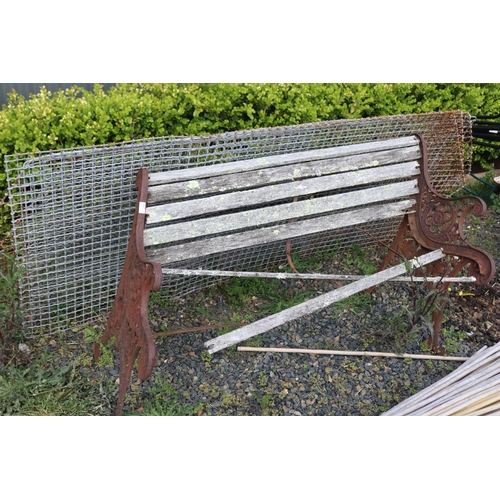 210 - Pair of cast iron Victorian revival garden bench ends