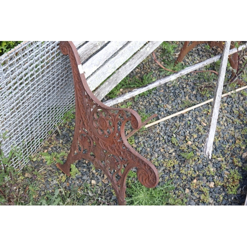 210 - Pair of cast iron Victorian revival garden bench ends