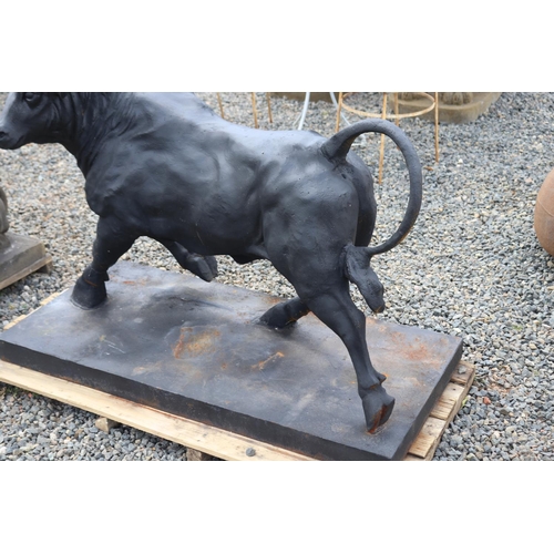 238 - Large cast iron bull, approx 93cm H x 124 cm long, x 60 cm depth