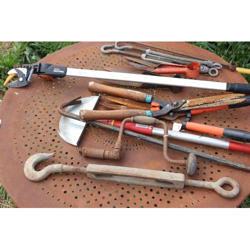 312 - Assorted Garden tools, shears, trimmers, etc see pics