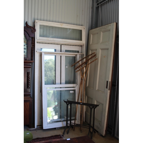 230 - Custom made entry door and surround, double glazed, with sliding double entry doors. (cost over $800... 