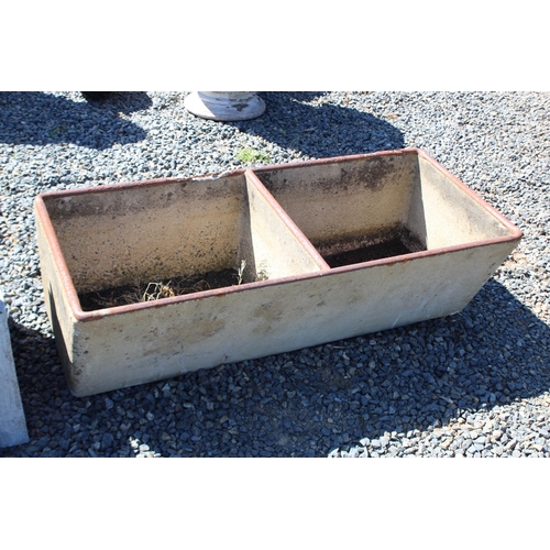 249 - Antique concrete twin tub sink (possibly good for plants)