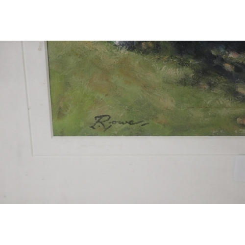 1075 - Rowe, Behind Berrima Goal, oil on board, signed lower left, approx 24 cm x 29 cm