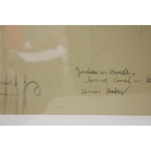1147 - Dennis Baker (1951-.) Australia, Grand canal Venice, signed lower left, approx 72.5 cm x 109 cm