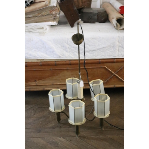 1141 - Five light chandelier, approx 83cm H x 44cm W