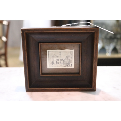 1290 - Framed silver stamp