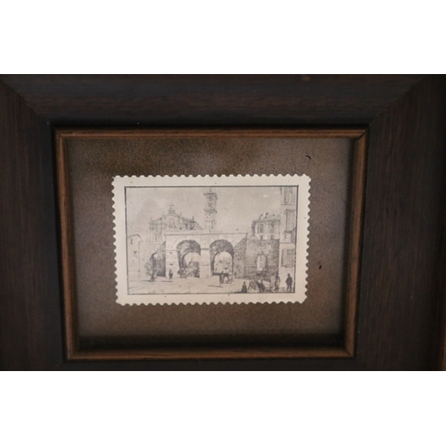 1290 - Framed silver stamp