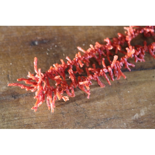 1315 - Coral necklace, approx 62cm L