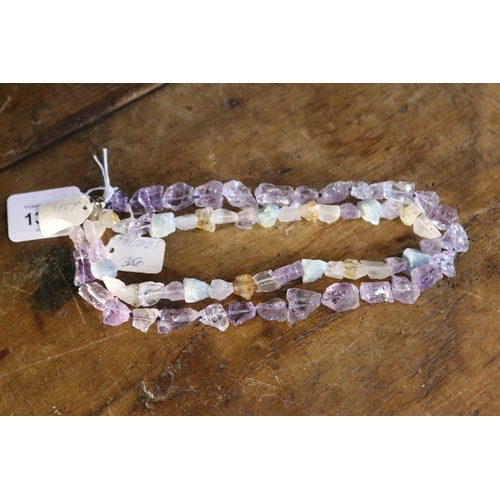 1322 - Two quartz and amethyst etc necklaces, approx 42cm L x 45cm L (2)