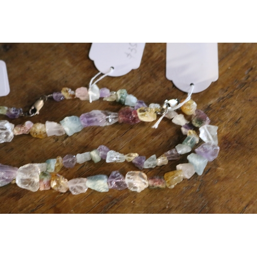 1323 - Two quartz and amethyst etc necklaces, approx 41cm L each (2)