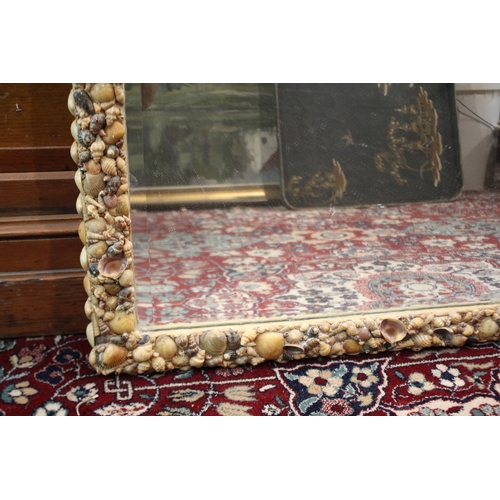 2570 - Square shell mirror, approx 65cm Sq