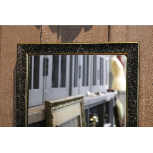 1185 - Small rectangular mirror, approx 41cm H x 36cm W