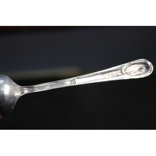 1331 - William Roger MGF Company, pair of spoons, depicting George Washington, Mount Vernon Virginia and th... 