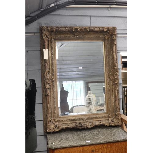 1719 - French style bevelled edge mirror, approx 125cm x 96cm