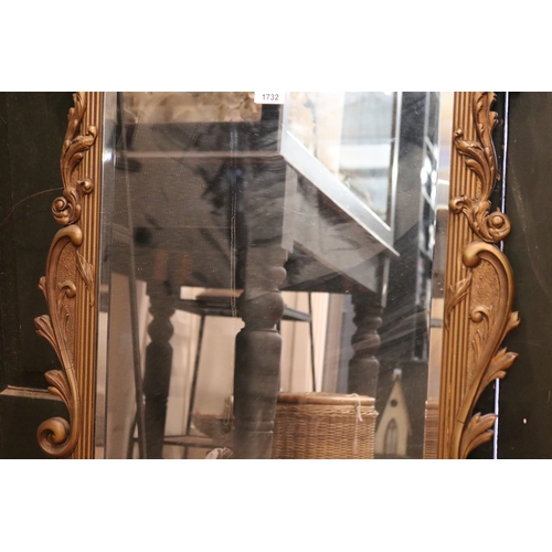 1732 - Antique style wall mirror, approx 96cm H x 65cm W