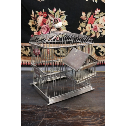 1734 - Vintage brass canary cage