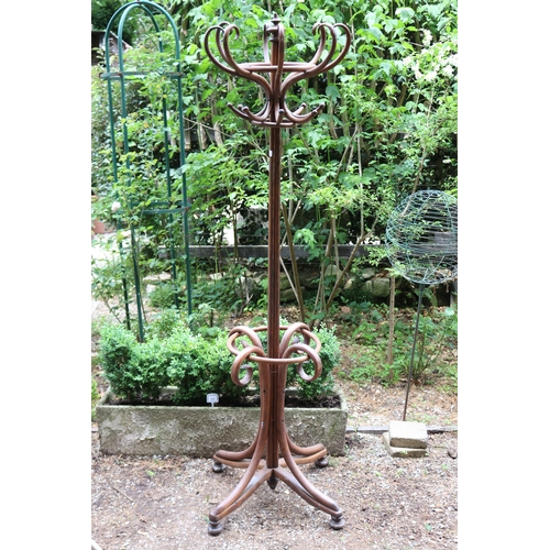 2611 - Antique bentwood coat rack, approx 200cm H