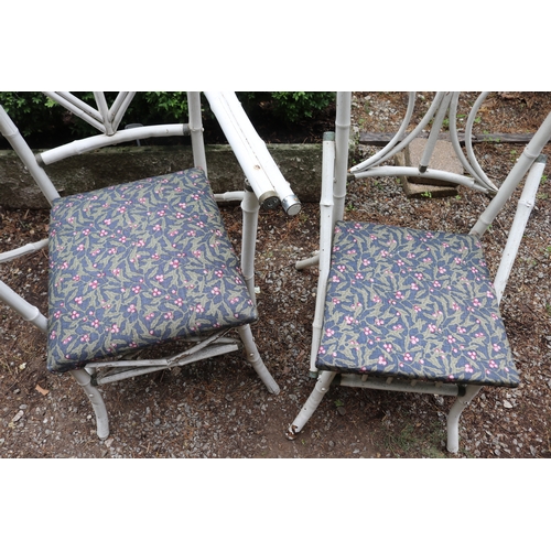 2617 - Two painted bamboo chairs (2)