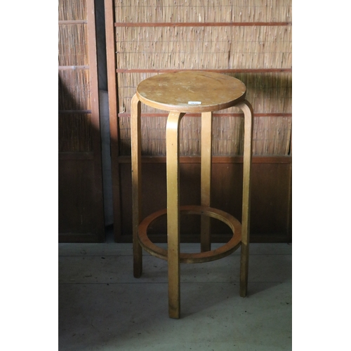 2632 - Bentwood stool, approx 75cm H x 42cm Dia