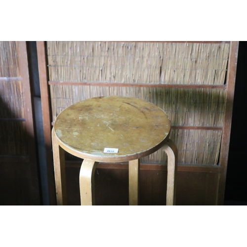 2632 - Bentwood stool, approx 75cm H x 42cm Dia