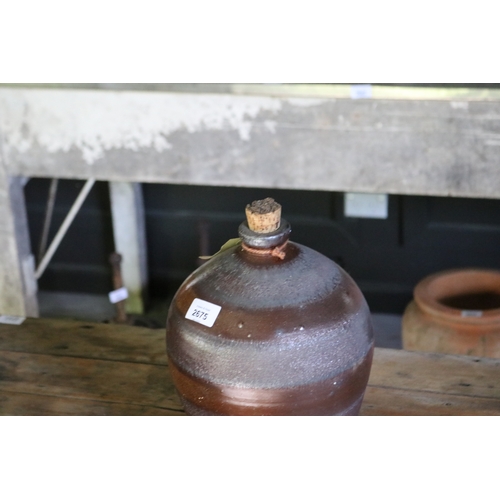 2675 - Bendigo pottery water jar, approx 32cm H