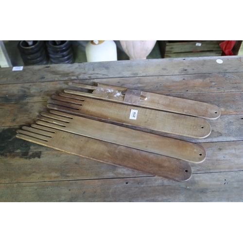 2715 - Wooden shop glove display boards, approx 50cm H