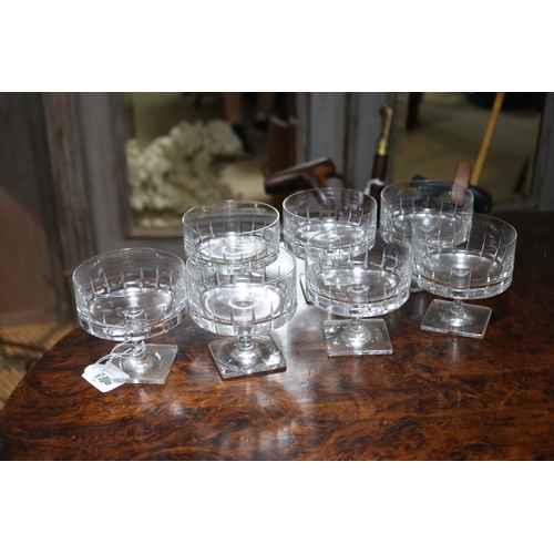1743 - Seven Rosenthal cut crystal comports (7)