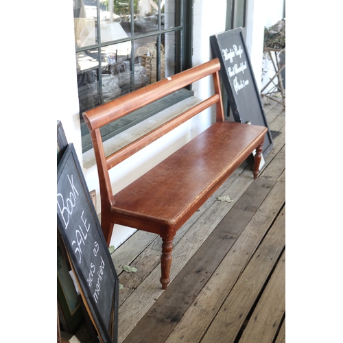 2590 - Cedar turned leg bench, approx 190cm W (front Veranda)