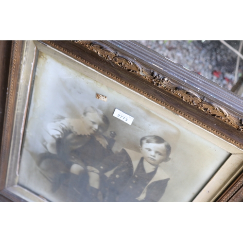 2773 - Two antique framed old photographs, approx 48cm x 40cm and smaller (2)