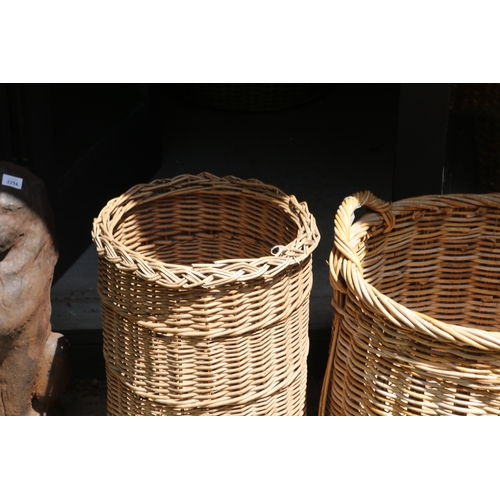2780 - Two large circular cane baskets (2)