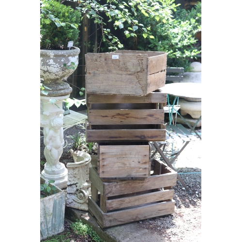 2781 - Four old wooden timber crates (4)
