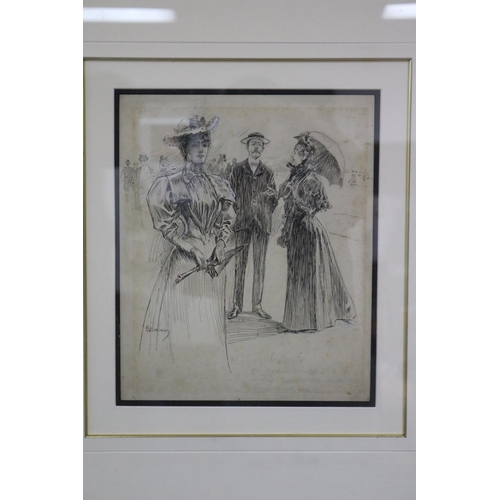 1023 - Benjamin Edwin Minns (1864-1937) Australia. Indian ink drawing, approx 30cm x 25 cm. This item was i... 