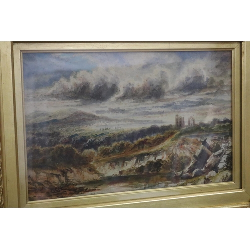 1040 - D Cox (1800-) England, View in North Wales, watercolour, signed lower left,  mounted in a 19th centu... 