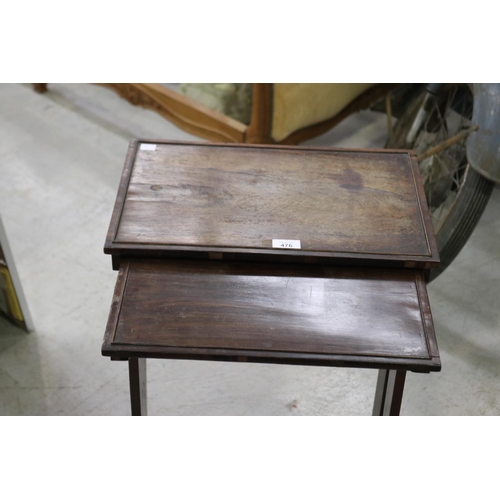 2014 - Two Regency rosewood nesting tables, approx 75cm H x 46cm W x 30cm D and smaller