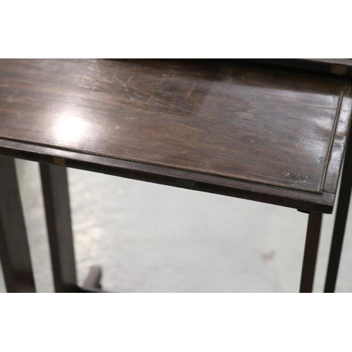 2014 - Two Regency rosewood nesting tables, approx 75cm H x 46cm W x 30cm D and smaller