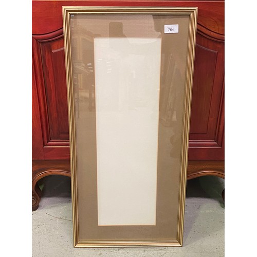 1252 - Good quality timber frame with glass and acid free mounts, excellent condition, approx 36 x 75cm