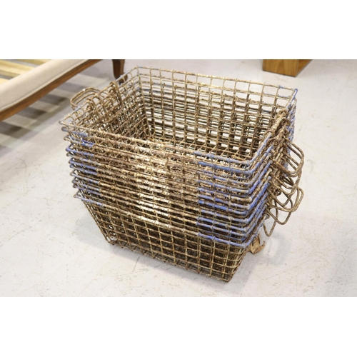 2315 - Ten French oyster baskets, each approx 25cm H x 50cm W x 40cm D (10)