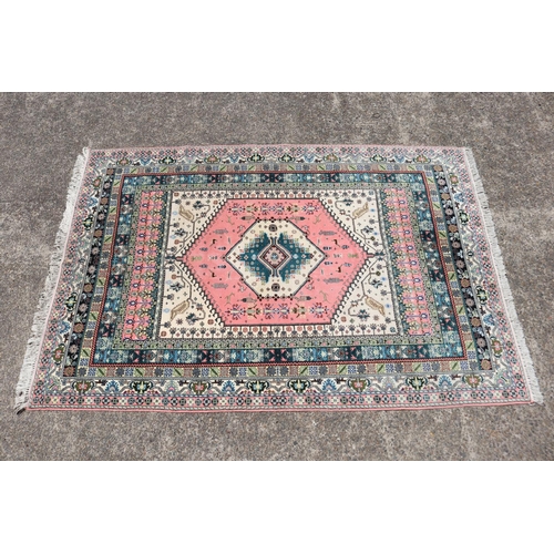 2346 - Moroccan hand knotted wool carpet, approx 222cm x 306cm.