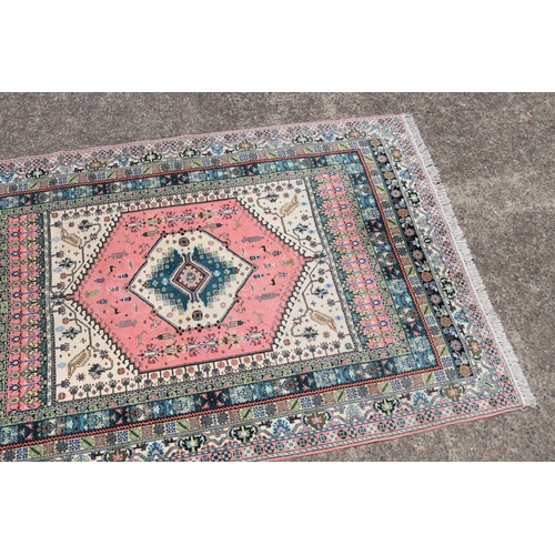 2346 - Moroccan hand knotted wool carpet, approx 222cm x 306cm.